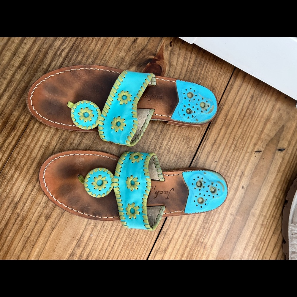 Blue and Green Jack Rogers